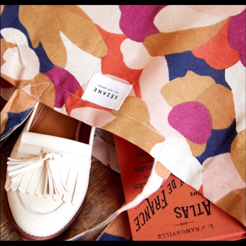 Sézane Printed Ines Tote Bag nwot